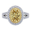 GIA Certified 2.16ct Yellow Diamond Engagement Ring in 18ct White Gold