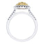 GIA Certified 2.16ct Yellow Diamond Engagement Ring in 18ct White Gold