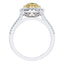 GIA Certified 2.09ct Yellow Diamond Engagement Ring in 18ct White Gold