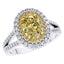 GIA Certified 2.09ct Yellow Diamond Engagement Ring in 18ct White Gold