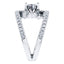 Round Diamond Fancy Split Shank Engagement Ring in 18ct White Gold