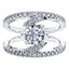 Round Diamond Fancy Split Shank Engagement Ring in 18ct White Gold