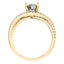 Round Diamond Fancy Cross Over Engagement Ring in 18ct Yellow Gold