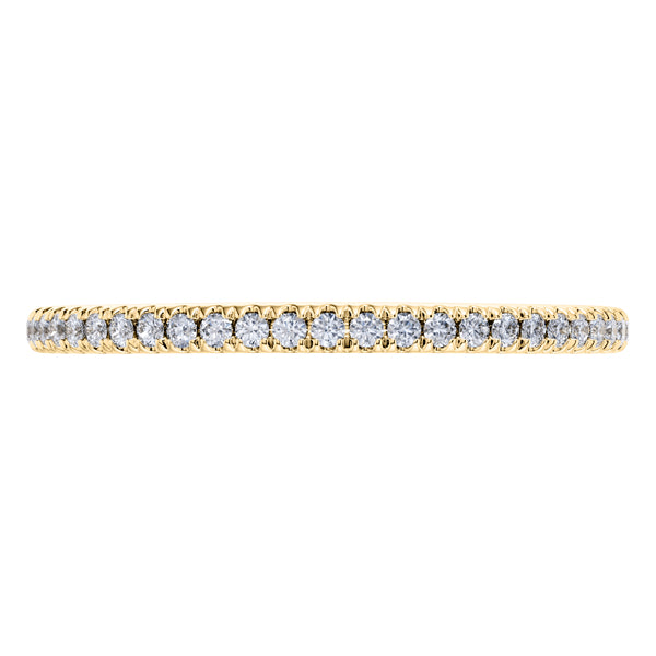 0.20ct Round Diamond Half Eternity Wedding Ring in 18ct Yellow Gold