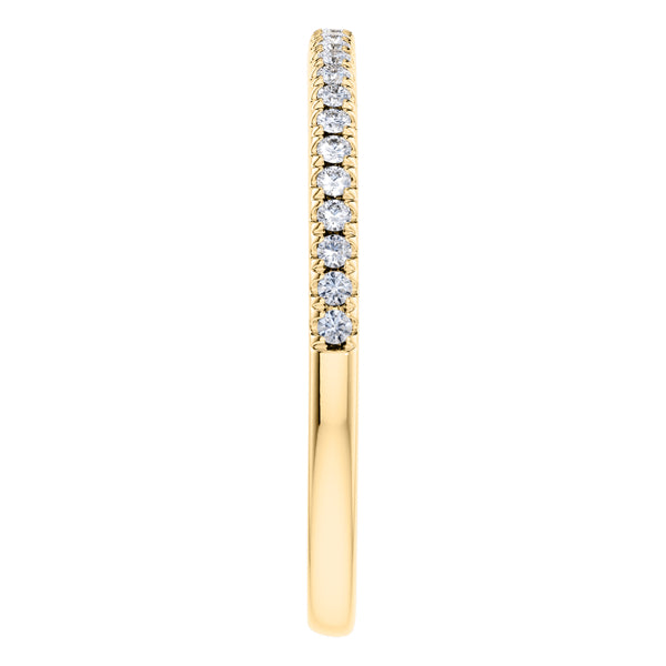 0.20ct Round Diamond Half Eternity Wedding Ring in 18ct Yellow Gold