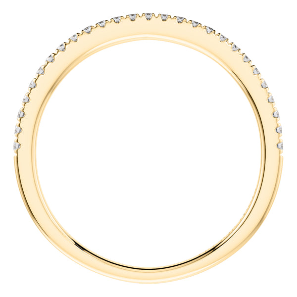 0.20ct Round Diamond Half Eternity Wedding Ring in 18ct Yellow Gold