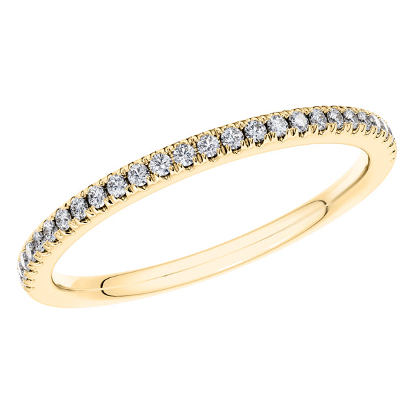 0.20ct Round Diamond Half Eternity Wedding Ring in 18ct Yellow Gold