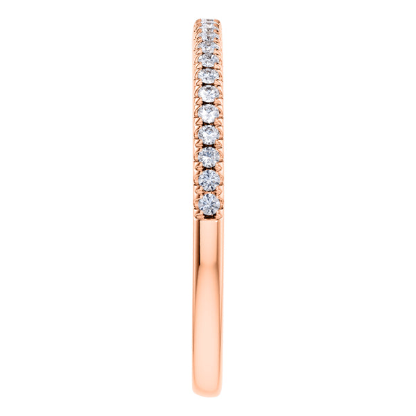 0.20ct Round Diamond Half Eternity Wedding Ring in 18ct Rose Gold