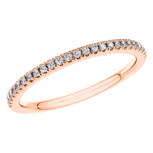 0.20ct Round Diamond Half Eternity Wedding Ring in 18ct Rose Gold