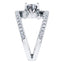 Round Diamond Fancy Split Shank Engagement Ring in Platinum