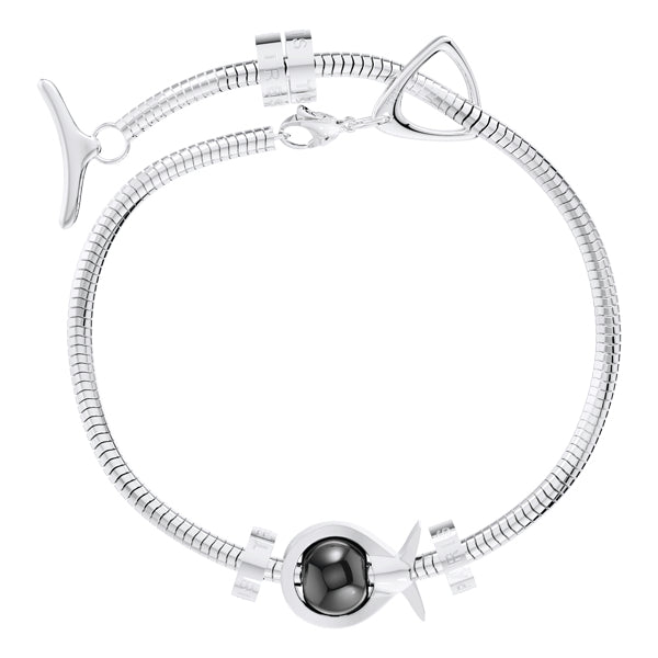 Phiiish Charm Bracelet in Premium Stainless Steel with Fish Charm