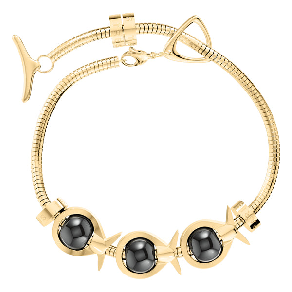 Phiiish Charm Bracelet in Premium Yellow Gold Stainless Steel with Charm