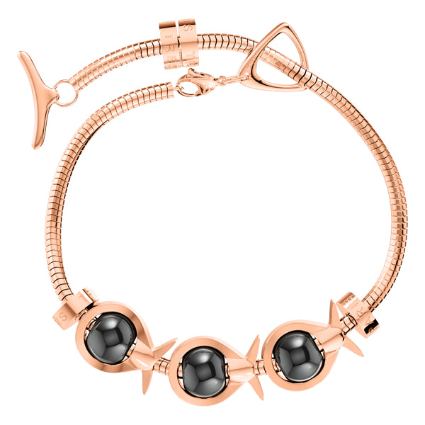 Phiiish Charm Bracelet in Premium Rose Gold Stainless Steel with Charm