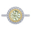 GIA Certified 1.51ct Yellow Diamond Engagement Ring in 18ct White Gold