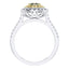 GIA Certified 1.51ct Yellow Diamond Engagement Ring in 18ct White Gold