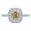 GIA Certified 1.02ct Yellow Diamond Engagement Ring in 18ct White Gold