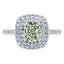 GIA Certified 1.73ct Light Green Diamond Engagement Ring in 18ct Gold