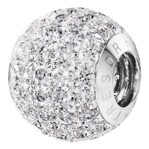 Phiiish 8mm Diamond Colour Crystal Charm in Sterling Silver