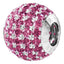 Phiiish 8mm Sterling Silver Ruby Colour Crystal Charm