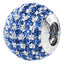 Phiiish 8mm Sterling Silver Blue Sapphire Colour Crystal Charm