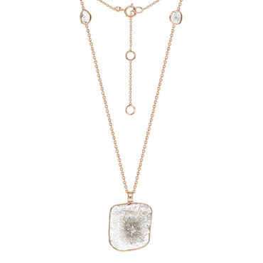 2.82ct Fancy Diamond Pendant & Chain Necklace in 18ct Rose Gold