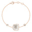 2.38ct Stylish Fancy Slice of Diamond Bracelet in 18ct Rose Gold