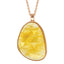 Stylish Yellow Sapphire & Slice of Diamond Necklace in 18ct Rose Gold