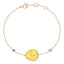 Rose Cut Yellow Sapphire & Slice of Diamond Bracelet in 18ct Rose Gold